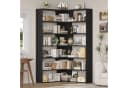 Homfa Bücherregal Eckregal Standregal 6 Ebenen Holz Schwarz Bild 4