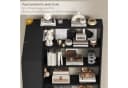 Homfa Bücherregal Eckregal Standregal 6 Ebenen Holz Schwarz Bild 5