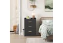 Homfa Nachttisch Nachtschrank mit Ladefunktion, 3 Schubladen, 2 AC-Steckdosen, 2 USB-Anschlüsse, 40x38x66cm Bild 1