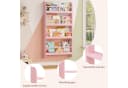 Homfa Kinderbücherregal Wandregal 4 Ablagen MDF 111x58x12 cm Rosa Bild 4