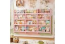 Homfa Kinderbücherregal Wandregal 4 Ablagen MDF 111x58x12 cm Rosa Bild 5