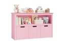 Homfa Kinderregal Spielzeugtruhe Bücherregal 3 Schubladen Rosa Bild 2