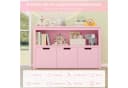 Homfa Kinderregal Spielzeugtruhe Bücherregal 3 Schubladen Rosa Bild 5