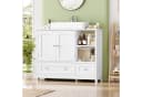Homfa Waschbeckenunterschrank 80 cm Weiß Bild 1