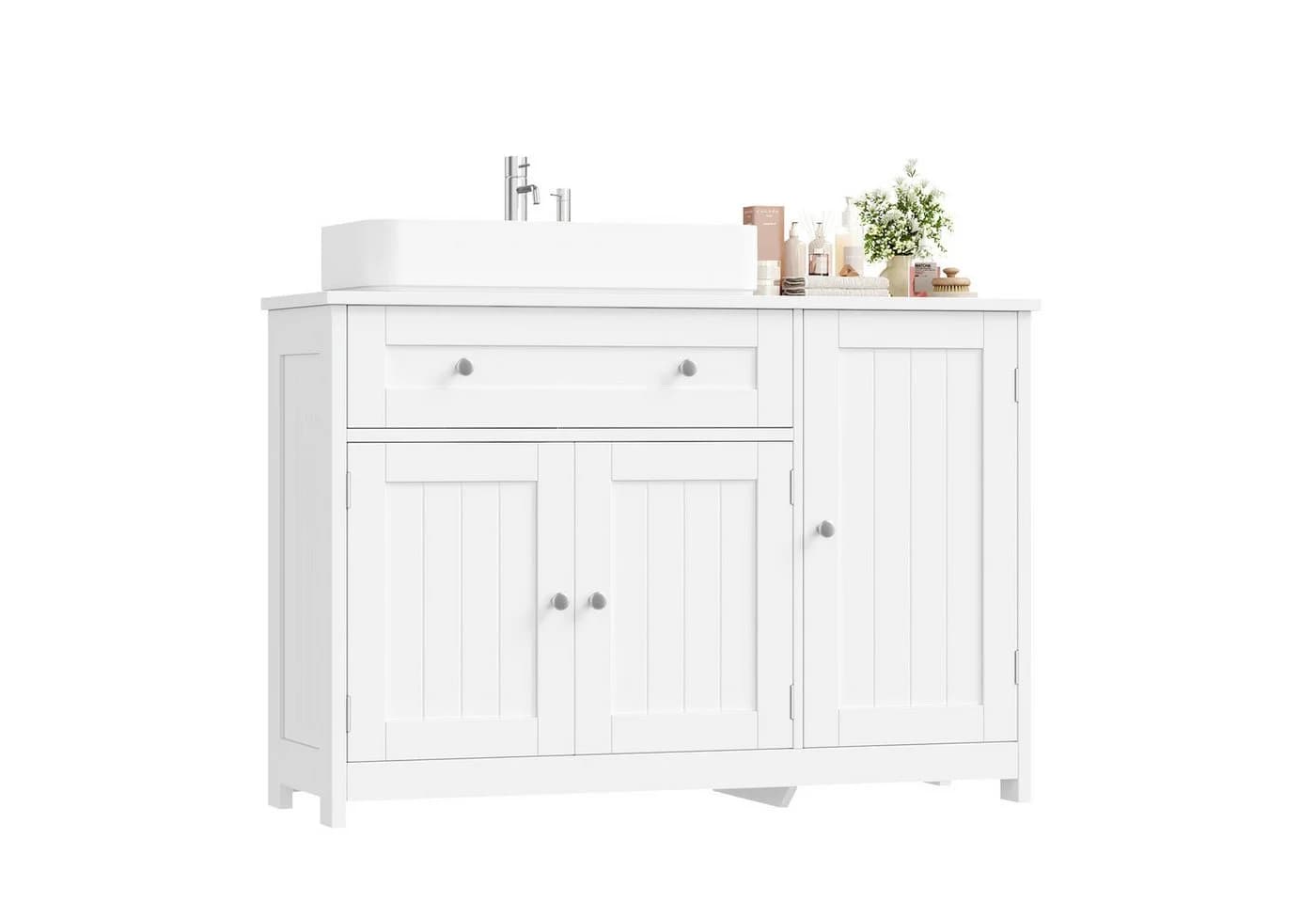 Homfa Waschbeckenunterschrank 90 cm Weiß - Bild 2
