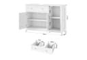 Homfa Waschbeckenunterschrank 90 cm Weiß Bild 3