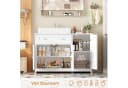 Homfa Waschbeckenunterschrank 90 cm Weiß Bild 5