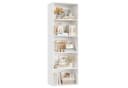 Homfa Bücherregal 5 Fächer 159cm Weiß/Schwarz Holzwerkstoff Bild 2