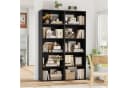 Homfa Bücherregal 5 Fächer 159cm Bücherschrank Standregal Weiß/Schwarz Bild 1