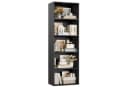 Homfa Bücherregal 5 Fächer 159cm Bücherschrank Standregal Weiß/Schwarz Bild 2