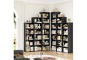 Homfa Bücherregal 5 Fächer 159cm Bücherschrank Standregal Weiß/Schwarz Bild 4