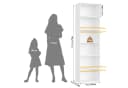 Homfa Bücherregal 6 Fächer 190,5 cm Bücherschrank Standregal Weiß/Schwarz Bild 3