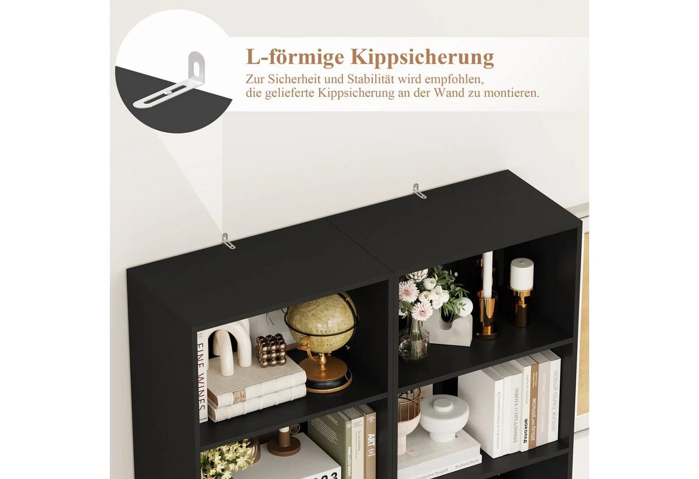 Homfa Bücherregal 220cm mit 7 Fächern, Bücherschrank, verstellbare Ablagen - Bild 5