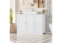 Homfa Waschbeckenunterschrank 90 cm 3 Türen Landhausstil Bild 1
