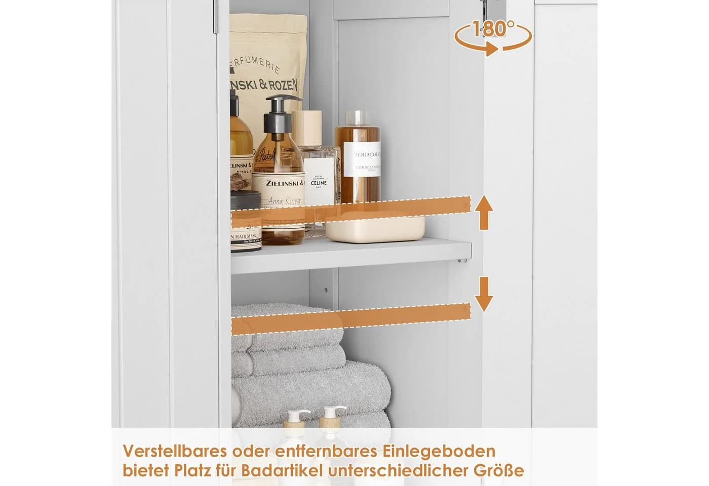 Homfa Waschbeckenunterschrank 90 cm 3 Türen Landhausstil - Bild 4