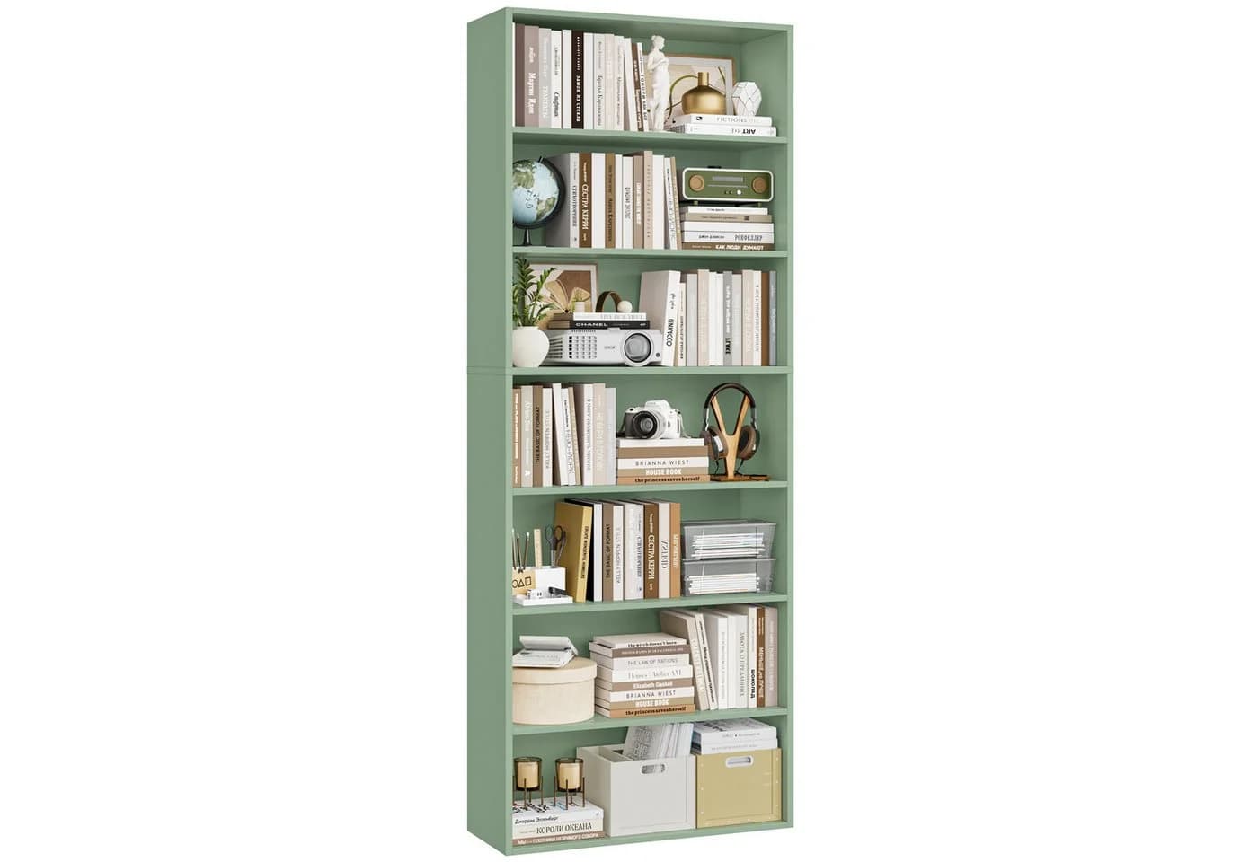 Homfa Bücherregal 210cm Standregal 7 Fächer Grün - Bild 2