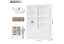 Homfa Bücherregal Hochschrank Standregal Bücherschrank Raumteiler, 8 Fächer, 4 Schubladen, 120x30x180cm Bild 3