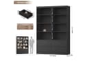 Homfa Bücherregal Hochschrank Raumteiler 8 Fächer 4 Schubladen 120x30x180cm Bild 3