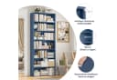 Homfa Bücherregal 210cm Standregal Bücherschrank 7 Fächer Blau Bild 4