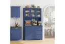 Homfa Küchenbuffet Blau mit LED & Steckdosenleiste Bild 1
