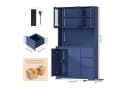 Homfa Küchenbuffet Blau mit LED & Steckdosenleiste Bild 3