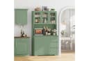 Homfa Küchenbuffet Grün mit LED Küchenschrank Buffetschrank Sideboard Bild 1
