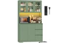 Homfa Küchenbuffet Grün mit LED Küchenschrank Buffetschrank Sideboard Bild 2