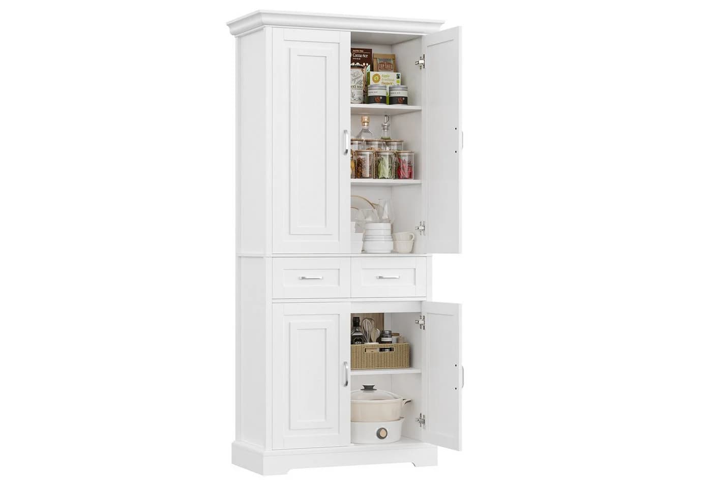 Homfa Küchenbuffet Küchenschrank 2 Schubladen 181,5x78x40 cm - Bild 2