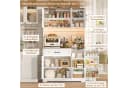 Homfa Küchenbuffet mit LED Küchenschrank Buffetschrank Sideboard weiß Bild 1