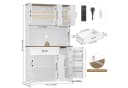 Homfa Küchenbuffet mit LED Küchenschrank Buffetschrank Sideboard weiß Bild 3
