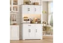 Homfa Küchenbuffet mit LED Küchenschrank Buffetschrank Sideboard weiß Bild 4