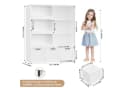 Homfa Kinderregal mit 3 Schubladen und 6 Fächern Weiß/Rosa Bild 3