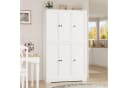 Homfa Mehrzweckschrank Küchenschrank 6 Türen Weiß Bild 5