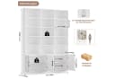 Homfa Bücherregal 209cm Bücherschrank Raumteiler Standregal 15 Fächer Weiß Bild 1