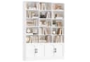 Homfa Bücherregal 209cm Bücherschrank Raumteiler Standregal 15 Fächer Weiß Bild 2