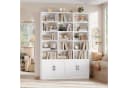 Homfa Bücherregal 209cm Bücherschrank Raumteiler Standregal 15 Fächer Weiß Bild 4