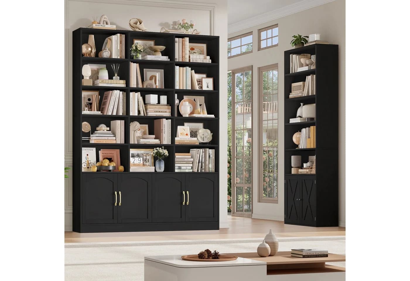 Homfa Bücherregal 209cm Bücherschrank Hochschrank Raumteiler Standregal - Bild 3