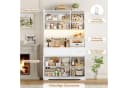 Homfa Küchenbuffet Küchenschrank mit LED, Weiß, 6 Türen und Schubladen Bild 1