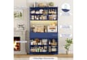 Homfa Küchenbuffet Küchenschrank mit Arbeitsplatte Blau Bild 1