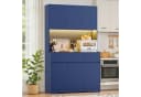 Homfa Küchenbuffet Küchenschrank mit Arbeitsplatte Blau Bild 5