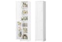 Homfa Hochschrank Badezimmerschrank Badschrank Küchenschrank 2 Türen Weiß Bild 2