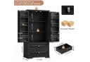 Homfa Mehrzweckschrank Schwarz mit 8 Regalen und 2 Schubladen Bild 3