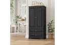 Homfa Mehrzweckschrank Schwarz mit 8 Regalen und 2 Schubladen Bild 5