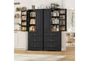 Homfa Küchenschrank 60x40x150 cm Schwarz Bild 5
