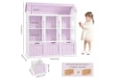 Homfa Kinderregal Hausform 3 Spielzeugkisten Weiß Bild 3
