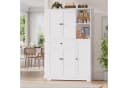 Homfa Mehrzweckschrank Weiß 5 Türen 1 Schublade Bild 1