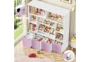 Homfa Kinderregal mit Rollen und Boxen Weiß/Lila Bild 4