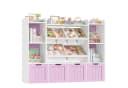 Homfa Kinderregal mit 10 Boxen Weiß/Lila Spielzeugtruhe Bild 2