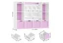 Homfa Kinderregal mit 10 Boxen Weiß/Lila Spielzeugtruhe Bild 3