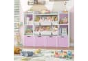 Homfa Kinderregal mit 10 Boxen Weiß/Lila Spielzeugtruhe Bild 4